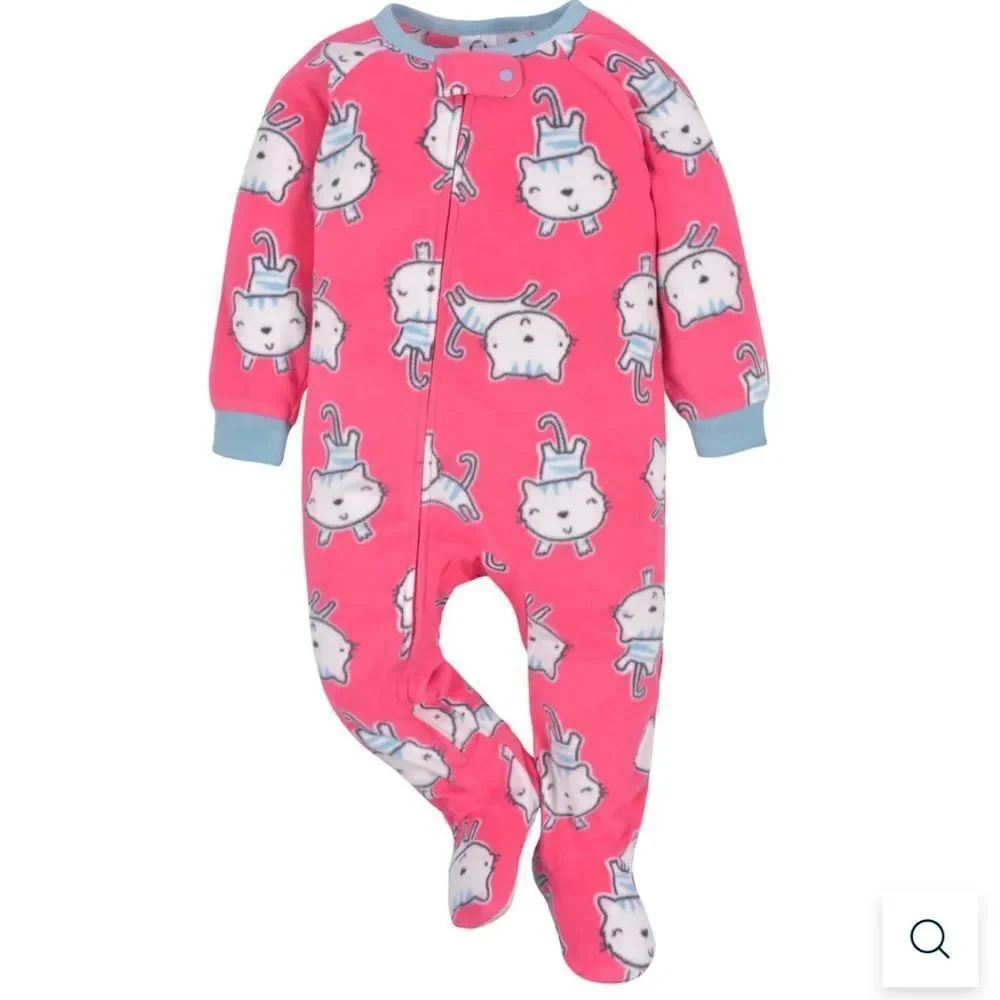 Nwt Baby & Toddler Girls Tiger & Cutie Fleece Pajamas 2 pack blanket sleepers